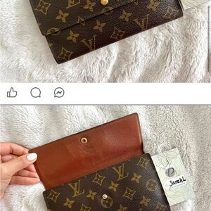 Louis Vuitton Brown and Gold Monogram Clutch